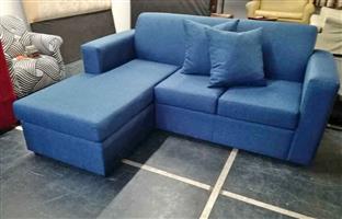 L-shaped interchangeable daybed couch blue
