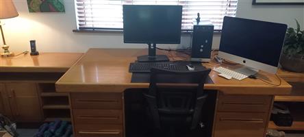 Office desk plus credenza