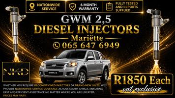COLLECT AND DELIVER GWM2.5 DIESEL INJECTORS