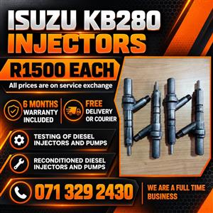 ISUZU KB280 INJECTORS FOR SALE WITH WARRANTY 