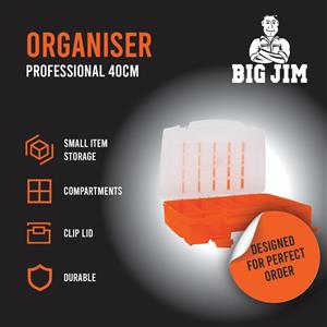 Big Jim Professional Organizer 40CM – Durable, Clip Lid & Space Saving
