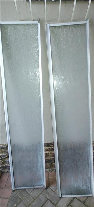 Shower glass doors with frame for sale