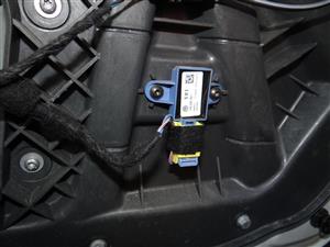 VW airbag control unit and crash sensors