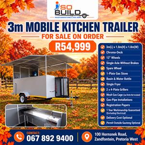 3m Mobile Kitchen Trailer for sale on order