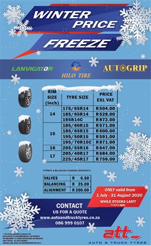 BIG SALE:  Car Tyres, Taxi Tyres, Bakkie Tyres, Truck Tyres, SUV Tyres @ Auto & Truck Tyres Boksburg