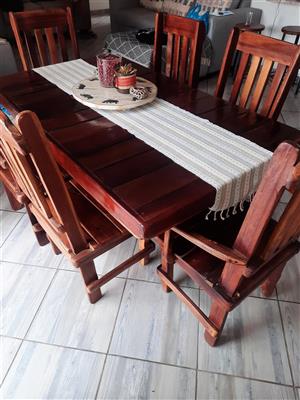6 seater Sleeper wood dining table for sale