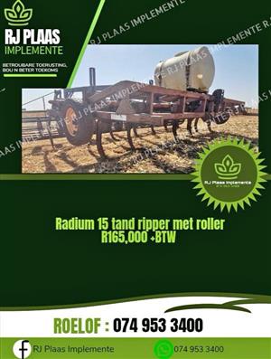 Radium 15 tand ripper met roller