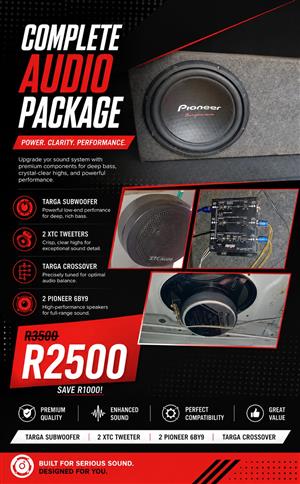 Complete Car Sound System for Sale – Powerful & Clean Sound   Selling a comple