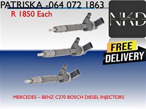 MERCEDES C270 BOSCH DIESEL INJECTORS FOR SALE