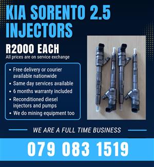KIA SORENTO 2.5 INJECTORS FOR SALE WITH WARRANTY 