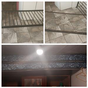 2 Single steel beds with new mattresses for sale