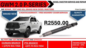 GWM 2.0L P-Series Diesel Injectors 