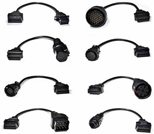 8-Piece Truck Diagnostic Cable Set Adapter Set