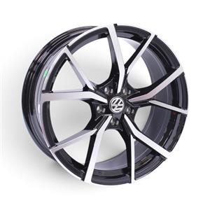 19″ K919 5×112 Black Machine Face Alloy Wheels