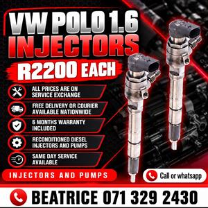 VW POLO 1.6 INJECTORS FOR SALE WITH WARRANTY 
