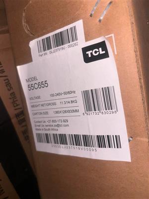 Tcl 55 inch 4k  Qled Google Smart tv