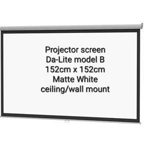 Daspoort Pretoria: New projector screens - wall/ceiling mount - size 152mm x 152