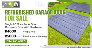 Refurbished single garage doors for sale