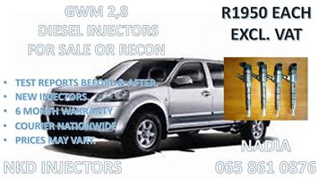 GWM 2.8 DIESEL INJECTORS FOR SALE OR RECON