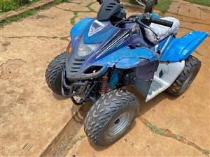 Dinly and Sam quad stripping for spares. Meyerton bike scrapyard new and secondhand spares. Andre