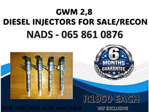 GWM 2,8 DIESEL INJECTORS FOR SALE / RECON WITH WARRANTY DESPATCH