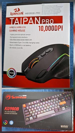 Mechanical RGB Keyboard & REDRAGON TAIPAN Wired and Wireless Gaming Mouse