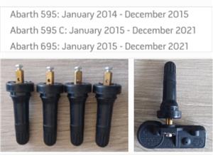 Fiat Arbarth 595 595C TPMS tyre pressure monitor sensors and valves 