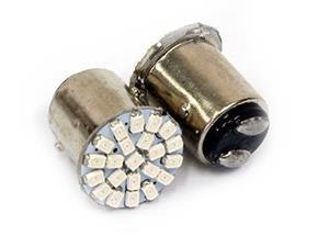 Double Contact 22LED Red Bulbs (pair)