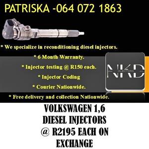 VW 1,6 DIESEL INJECTORS FOR SALE