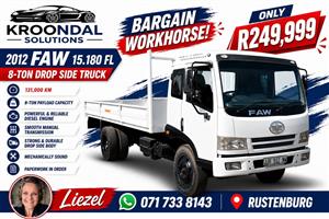 2012 FAW 15.180 FL 8 ton drop side truck
