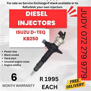 Isuzu D-TEQ KB250 Diesel Injector for sale on service exchange or to recon