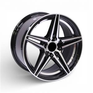 15″ Nd637 4/100 & 4/114 Black Machine Face Silver Undercut Alloy Wheels