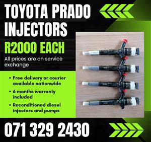 TOYOTA PRADO INJECTORS FOR SALE WITH WARRANTY INCLUDED 