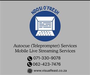 Autocue Teleprompter and Video Livestreaming Service available 