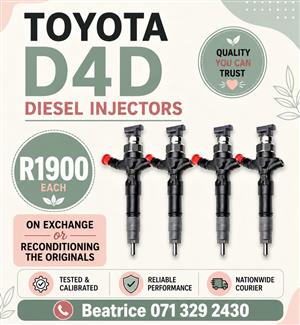 TOYOTA D4D INJECTORS FOR SALE 