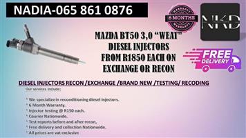 MAZDA BT50 DIESEL INJECTORS RECON WITH TEST REPORTS