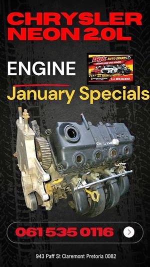 Chrysler neon 2.0l engine Call or WhatsApp 