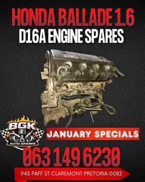 Honda ballade 1.6 D16A engine spares