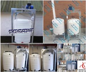 500 liter detergent mixing machine with removable base and tank, 