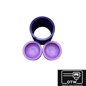 25mm Round Bath Bomb Mould With Guide
