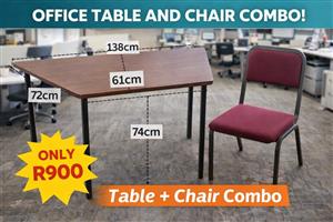 Office Table & Chair Combo