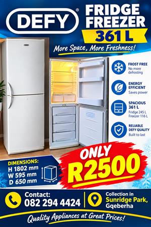 Defy Fridge Freezer 361l 