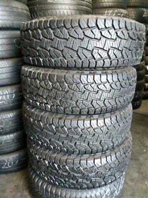 Month end special on fairly used & new tyres for all cars & truck