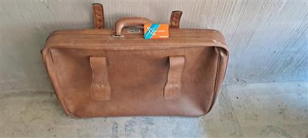Vintage Datsun Leather SuitCase Soft Strapped