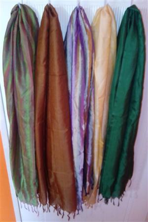 Elegant Assorted Silk Scarves. 