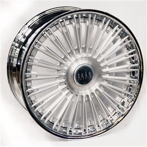 22″ SKAR SKF-13 5/112 Machined Silver with Polished Lip Forged Alloy Wheels
