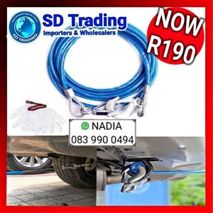 Towing Steel Cable with Gloves Set