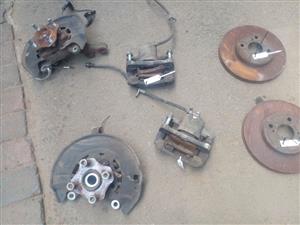 2015 Toyota Etios hub n stab,caliper and disc