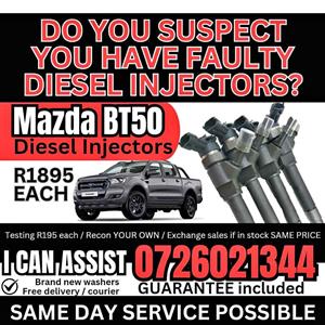 Mazda BT50 diesel injectors for sale on exchange or recon services