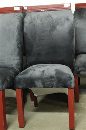 GREY AND RED DINING CHAIR(S066670B)